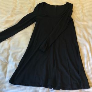 Express Black Long Sleeve Cotton Dress Sz M